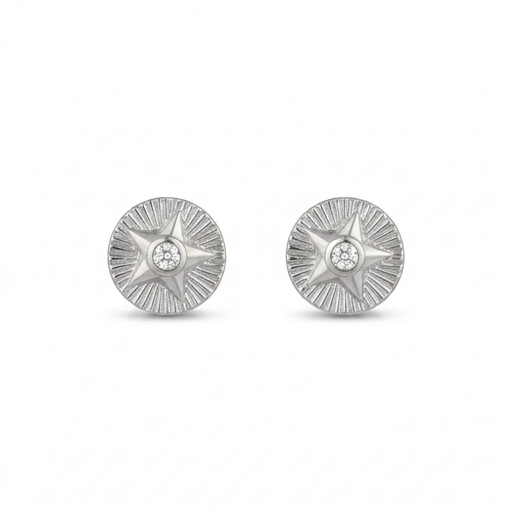 Estrella studs Rhodium