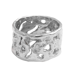 Lava Ring Rhodium