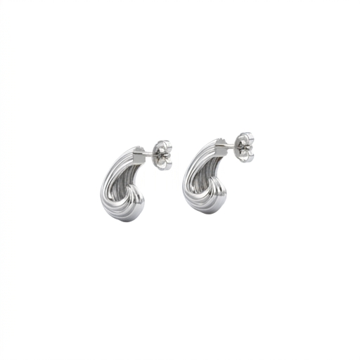 Bon Bon mini hoops Rhodium