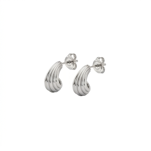 Bon Bon mini hoops Rhodium