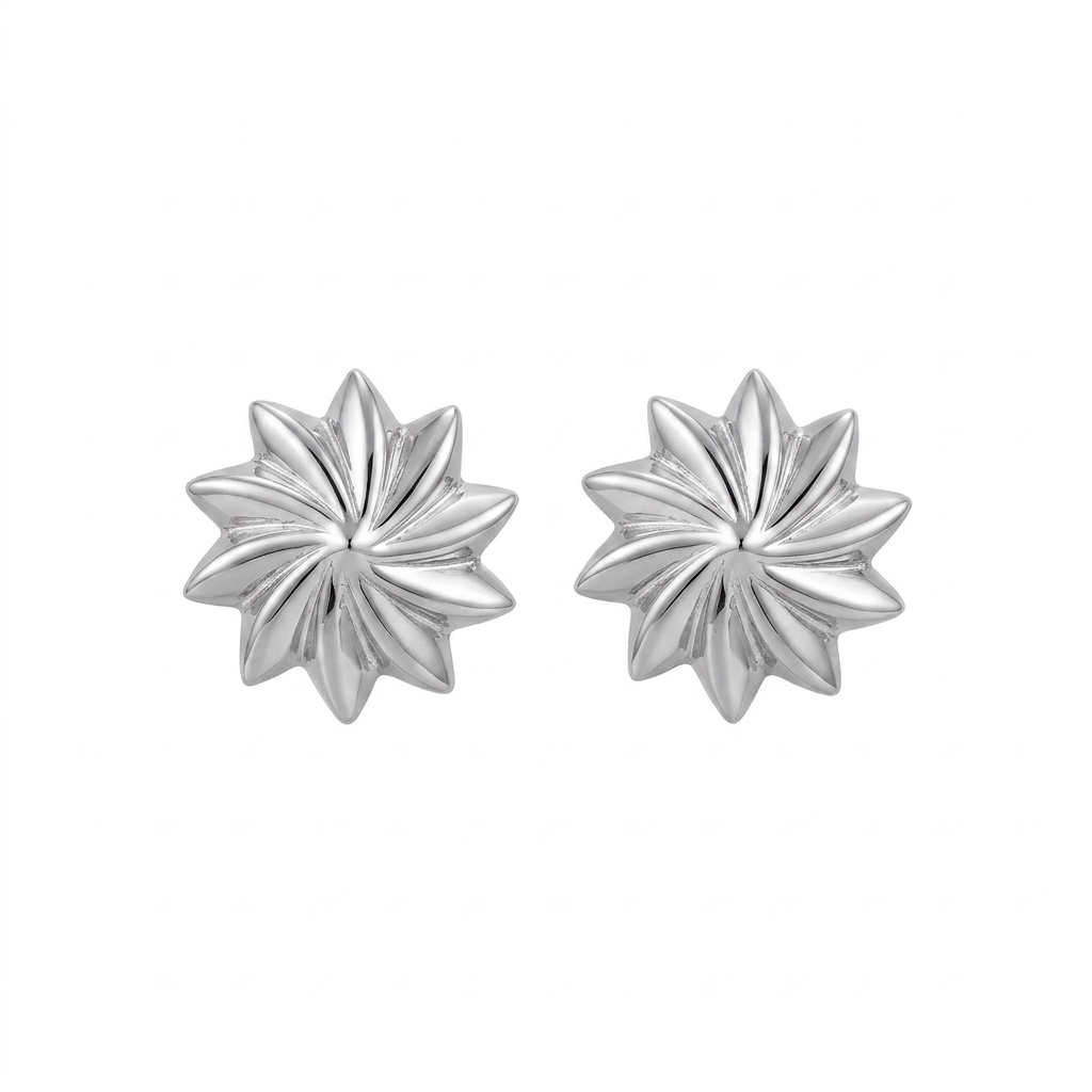 Bon Bon mini studs Rhodium