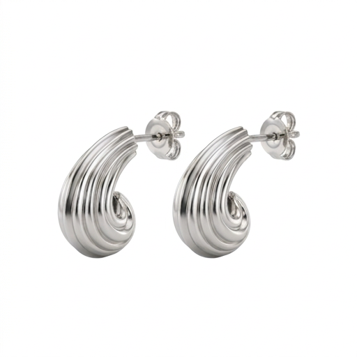 Bon Bon hoops Rhodium