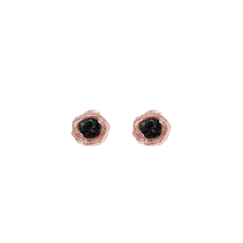 Tosca studs Black Rosegold