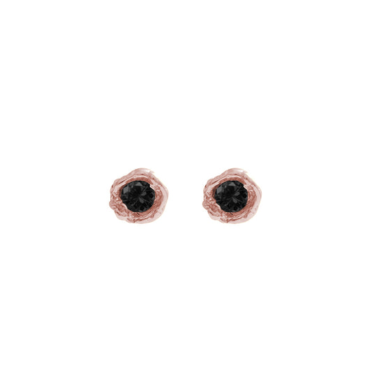 Tosca studs Black Rosegold
