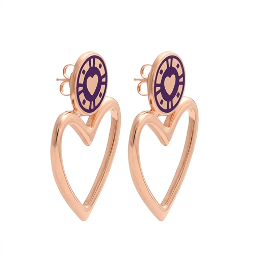 Jackpot Earrings Grape Rosegold