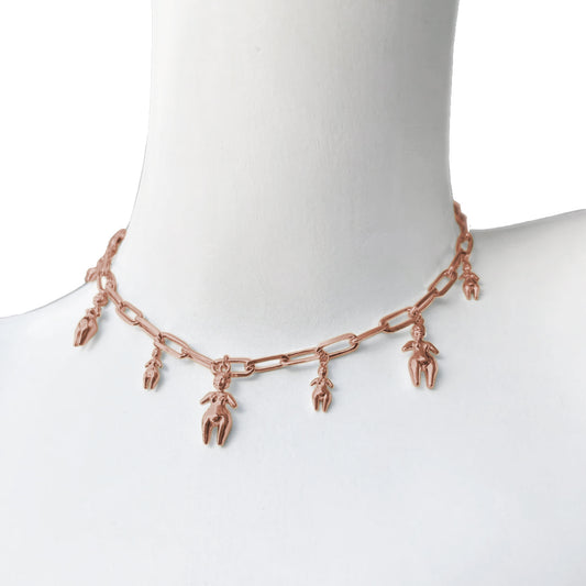 Venus Charm Choker Rosegold