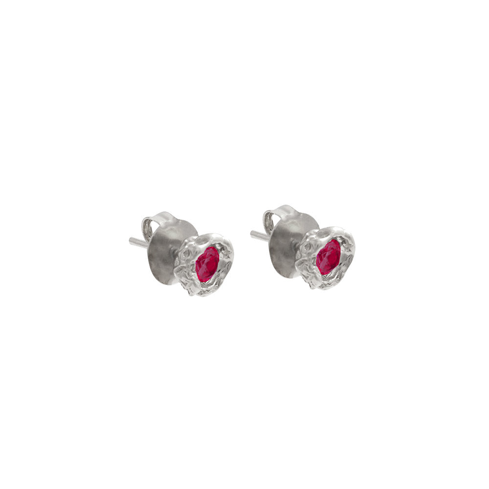 Tosca studs Rubi Rhodium