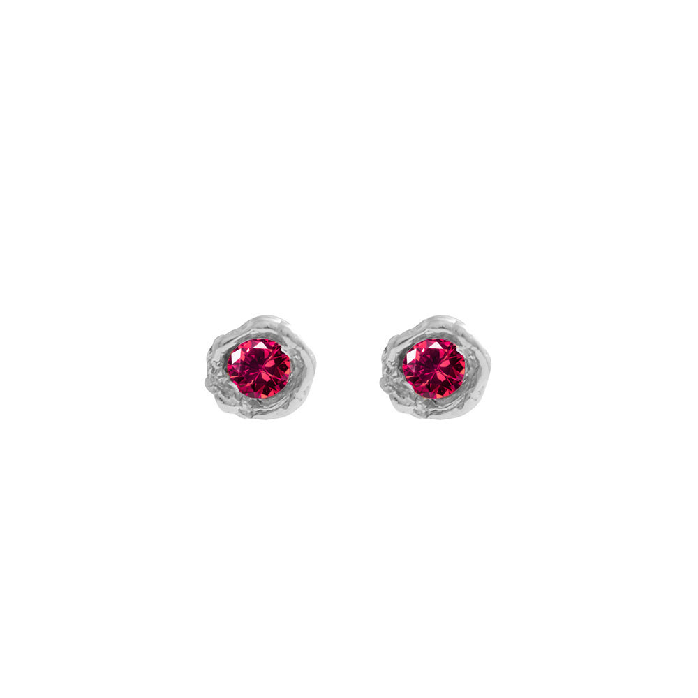 Tosca studs Rubi Rhodium