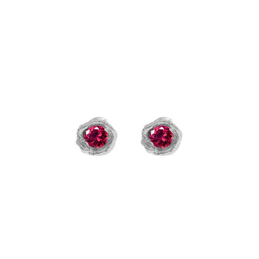 Tosca studs Rubi Rhodium