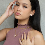 Heart Necklace Nude