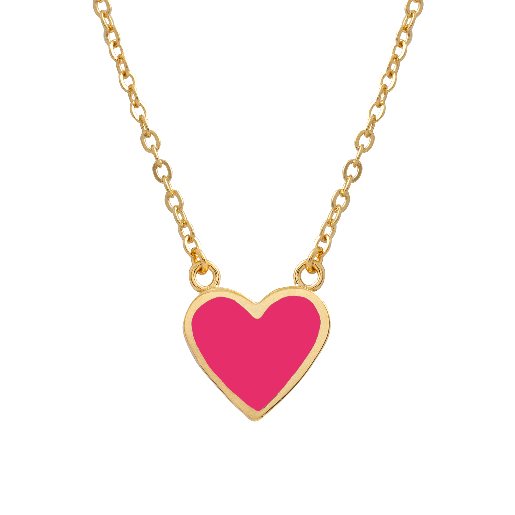 Heart Necklace Hot pink