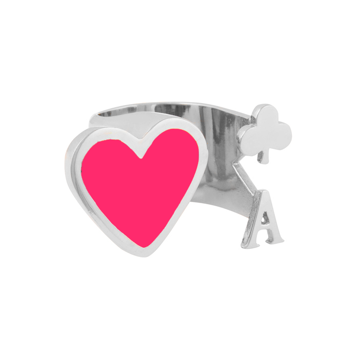 Jackpot Maxiring Hot pink Rhodium