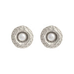 Shimmering Light Studs Rhodium